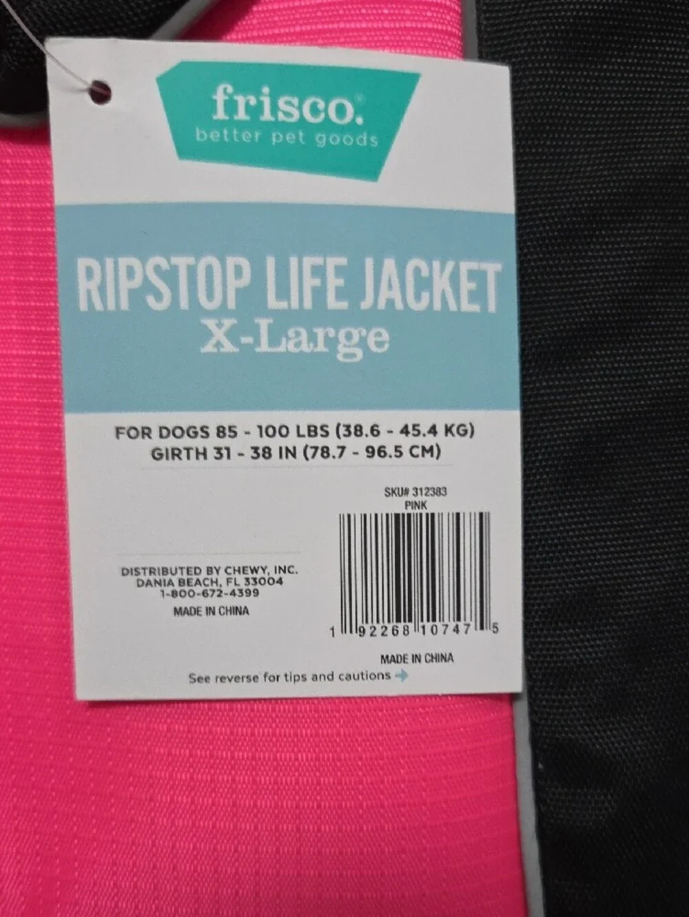 Unknown Brand Pink Dog Life Jacket with Secure Buckles